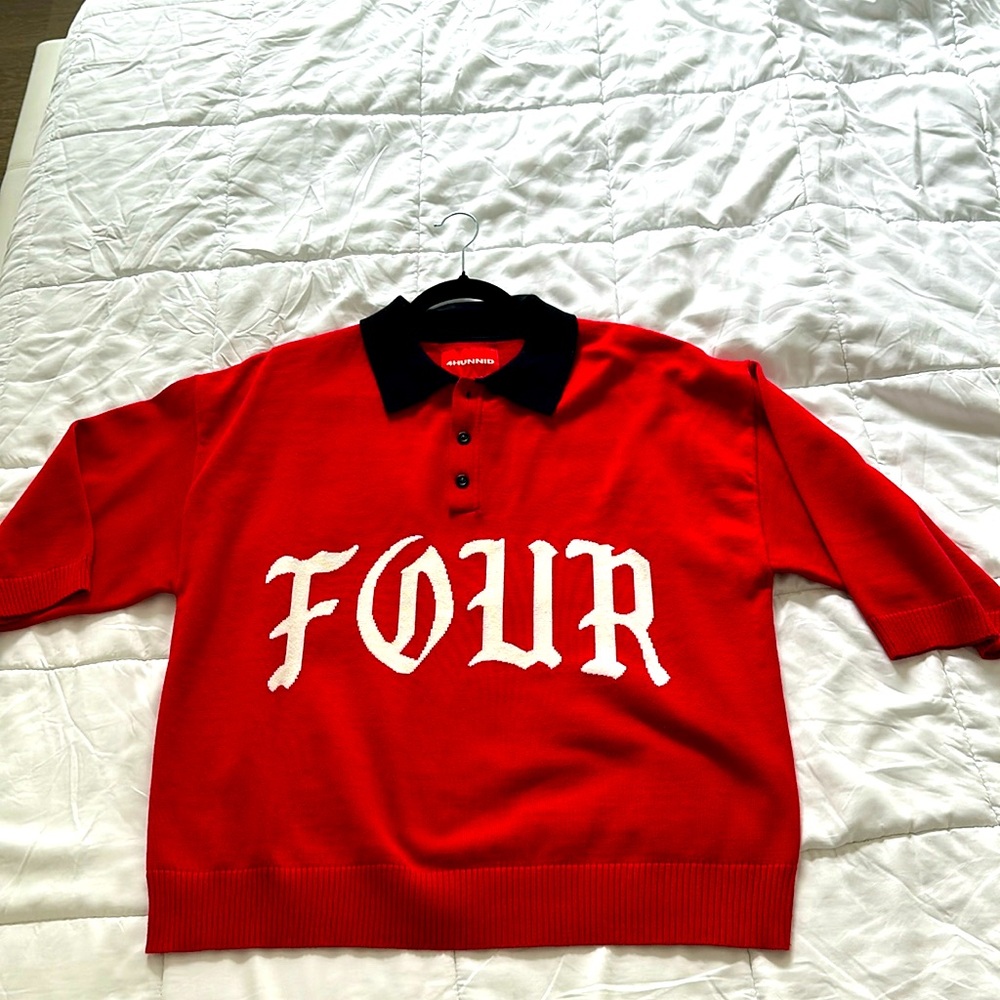 4HUNNID x Fred Segal Collab Polo Shirt size Large